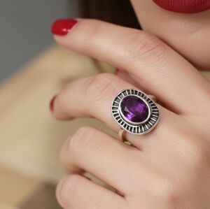Size 7- purple lover boho ring